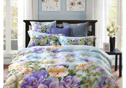 Tencel màu in hoa 40s