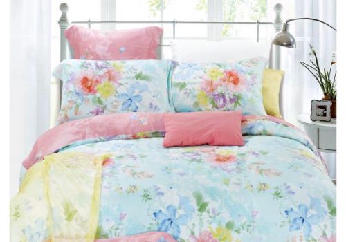 Tencel màu in hoa 40s