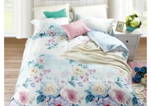 Tencel màu in hoa 40s