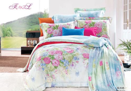 Tencel màu in hoa 40s