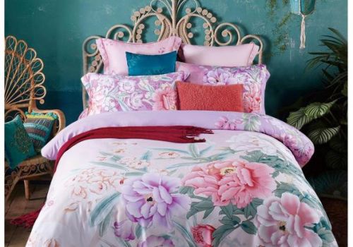 Tencel màu in hoa 40s