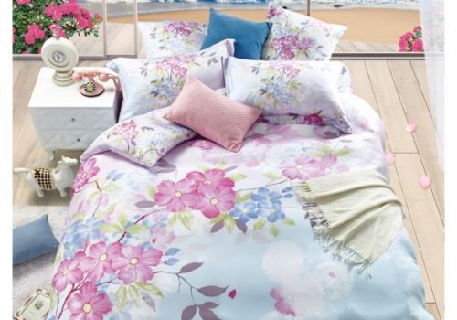 Tencel màu in hoa 40s