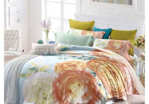 Tencel màu in hoa 40s