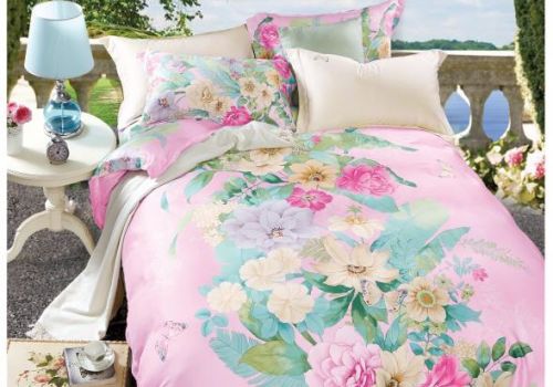 Tencel màu in hoa 40s