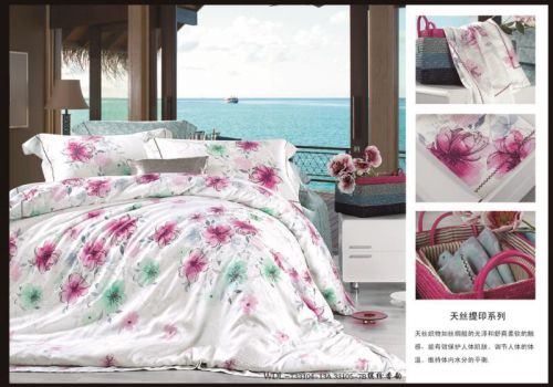 Tencel màu in hoa 60s