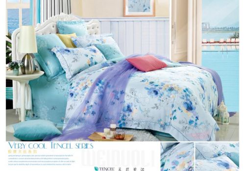 Tencel màu in hoa 60s